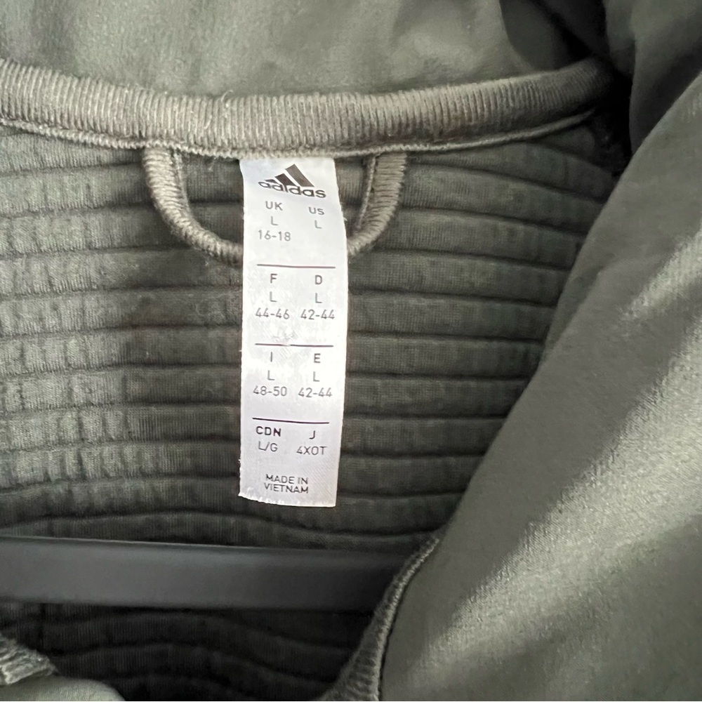 Adidas Gray Ribbed Jacket - Picture 9 of 14